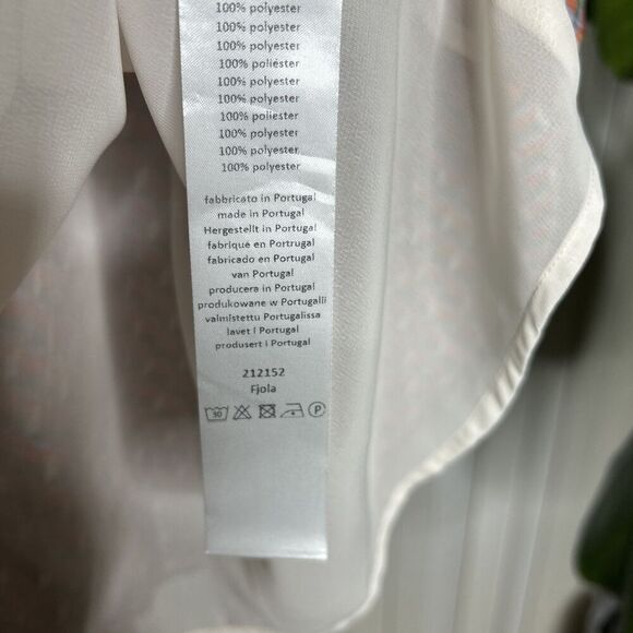 0039 Italy Tiered Short Skirt Geometric Flowy Made in Portugal Size L - Picture 7 of 9